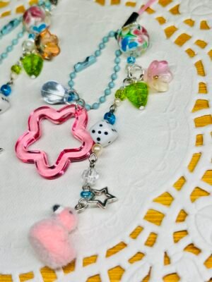 fuzzy flamingo charm