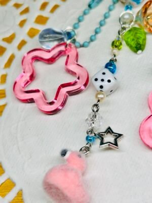 fuzzy flamingo charm